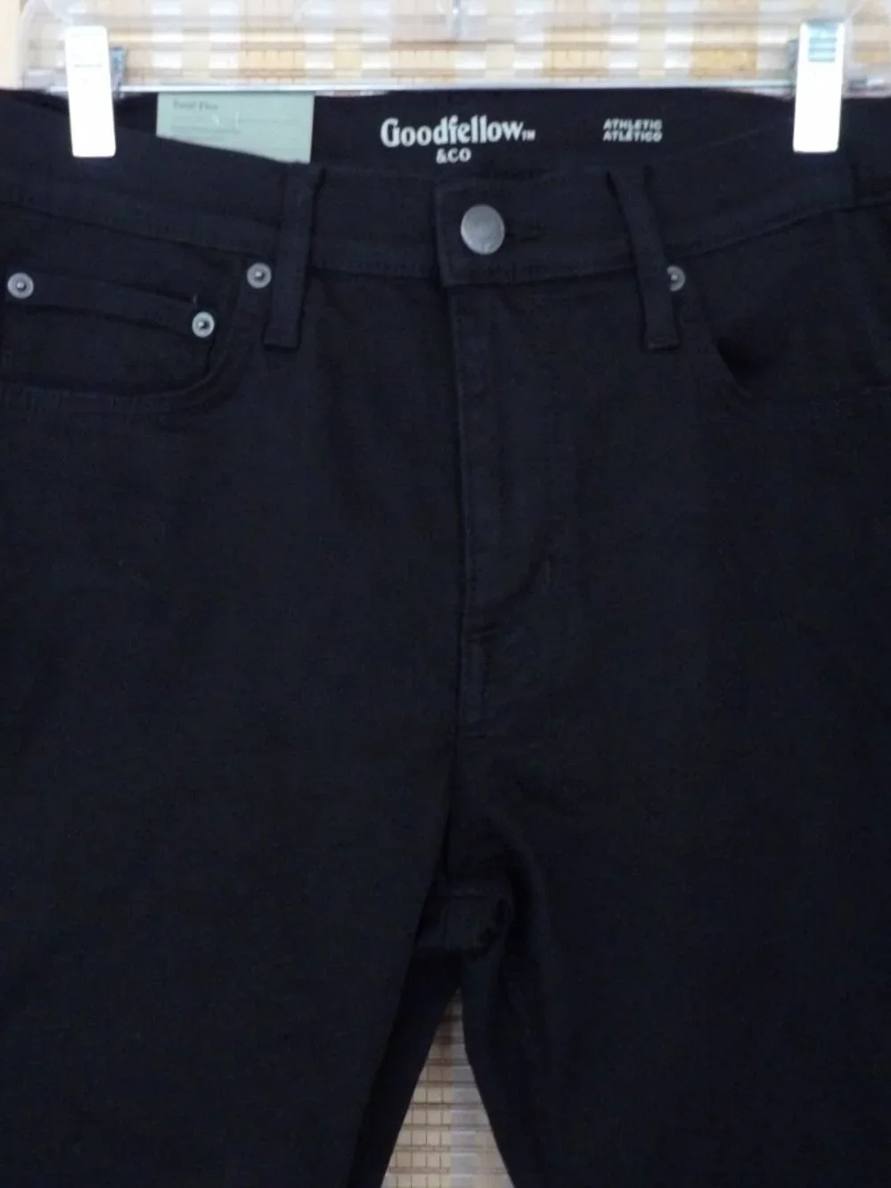 NWT Men's Goodfellow Size 32x32 Athletic Slim Fit Total Flex Black Denim Jeans